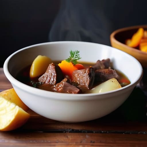 Hearty Set-and-Forget Beef Stew with vegetables.