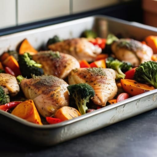 Sheet Pan Chicken and Veggies dinner.