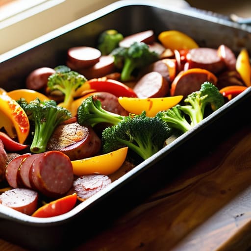 The Sheet Pan Sausage and Veggie Roast.