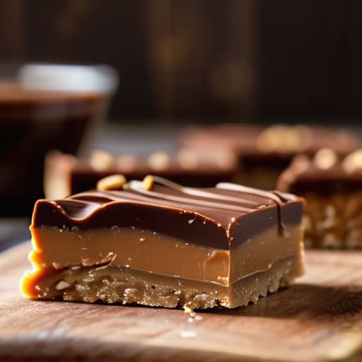 Homemade No-Bake Peanut Butter Bars in pan.