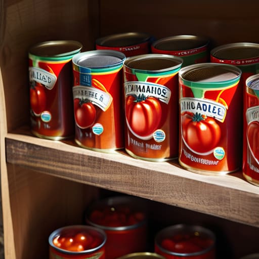 The Flavor Lifesaver: Canned Tomatoes in pantry.