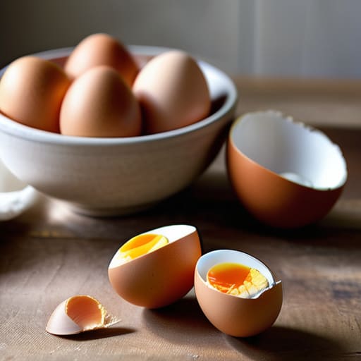 Hard-boiled eggs with a dash of salt.