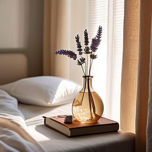 Clear the nightstand clutter for peace.