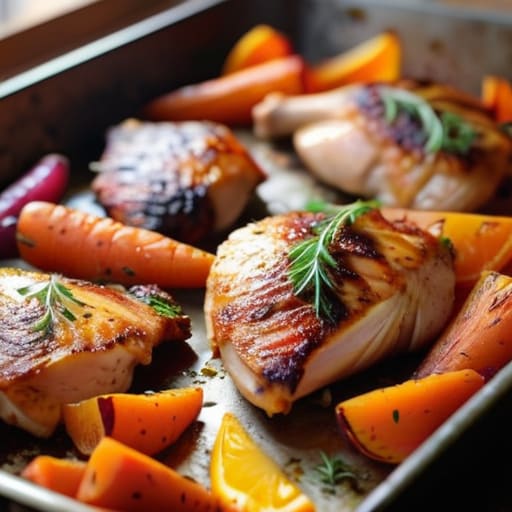 Lemon Herb Chicken and Root Veggies tray.